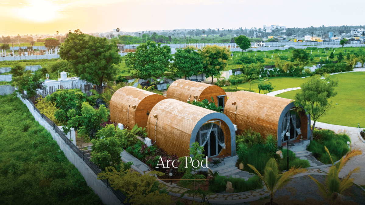 TEXO modular wooden arc pod design